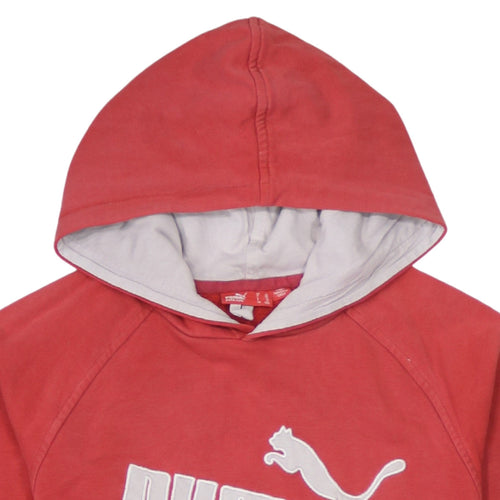 PUMA Teens Red Pullover Hoodie Sweatshirt Size 12 Logo Graphic