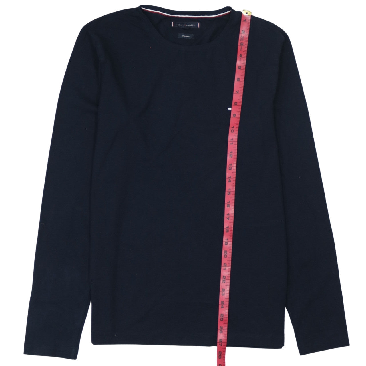 Tommy Hilfiger Men Blue Long Sleeve Extra Slim Fit Cotton T-Shirt M
