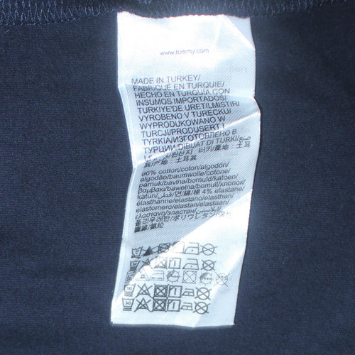 Tommy Hilfiger Men Blue Long Sleeve Extra Slim Fit Cotton T-Shirt M