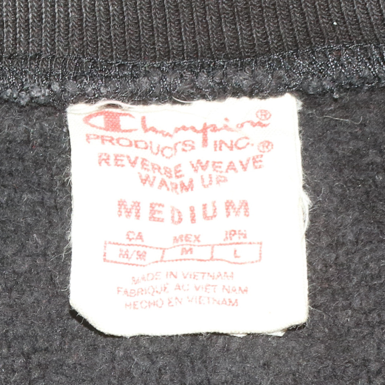 Champion Men’s Black Reverse Weave Crew Neck Sweatshirt Medium