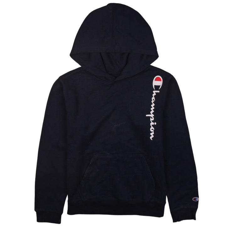 Champion Mens Blue XL Pullover Hoodie Logo Fleece Sweatshirt