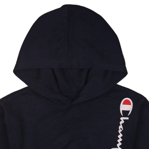 Champion Mens Blue XL Pullover Hoodie Logo Fleece Sweatshirt