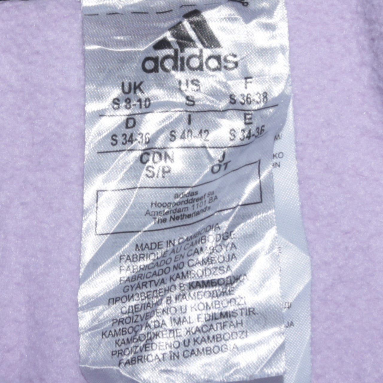 Adidas Womens Pink Pullover Hoodie Size S 8-10 Hooded Sweatshirt