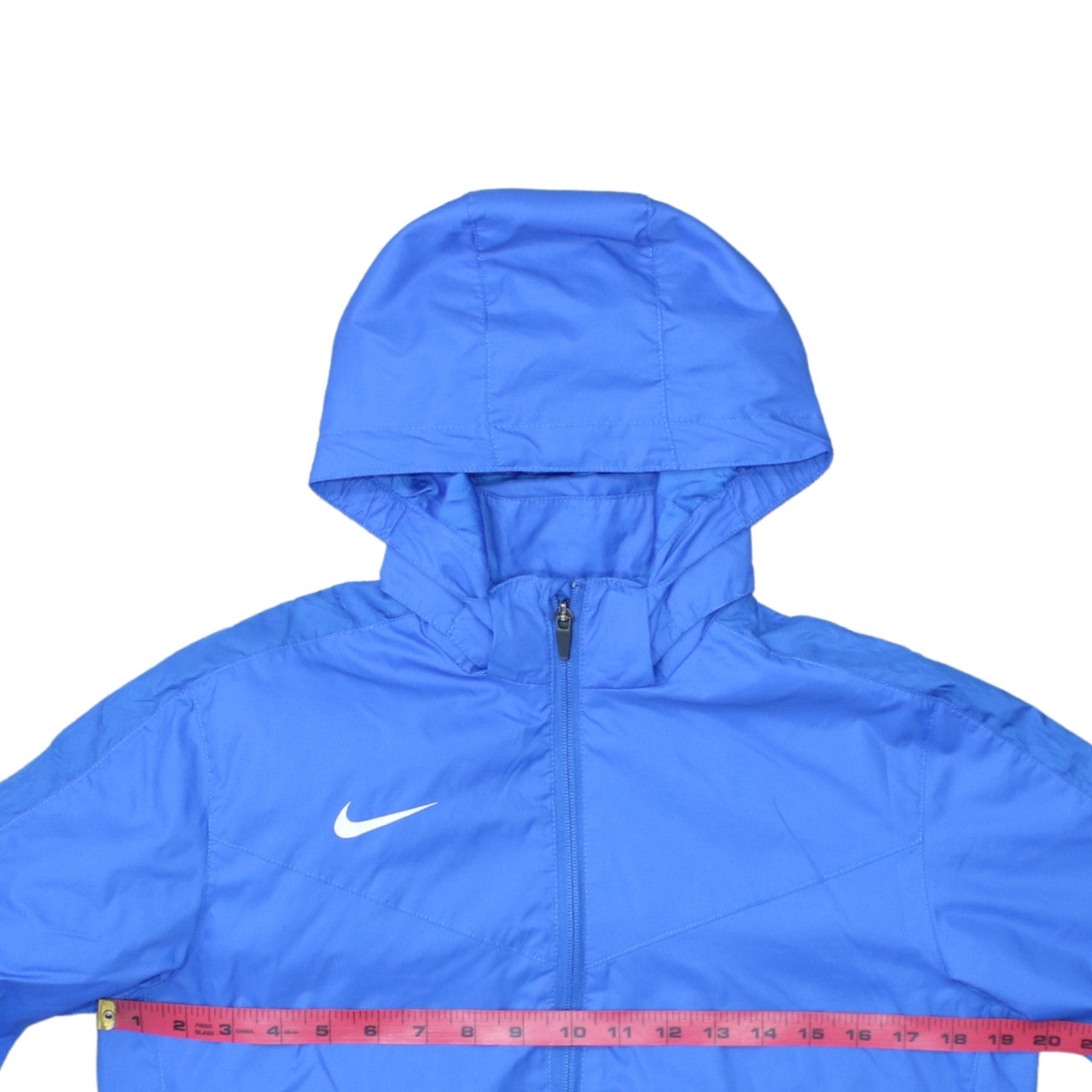 Nike Boys Blue Hooded Windbreaker Jacket 12-13 Years Full Zip Lightweight