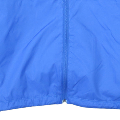 Nike Boys Blue Hooded Windbreaker Jacket 12-13 Years Full Zip Lightweight