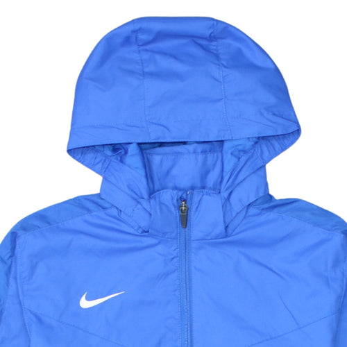 Nike Boys Blue Hooded Windbreaker Jacket 12-13 Years Full Zip Lightweight