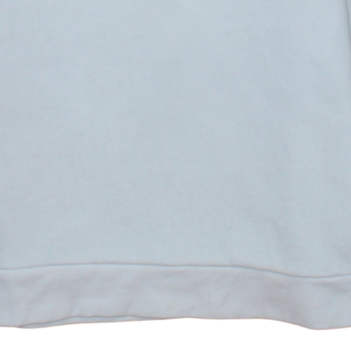 adidas Men's White Crew Neck Logo Pullover Sweatshirt Size S