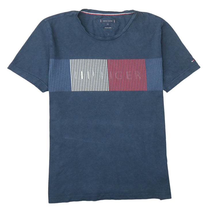 Tommy Hilfiger Men's Blue XL Organic Cotton Graphic T-Shirt