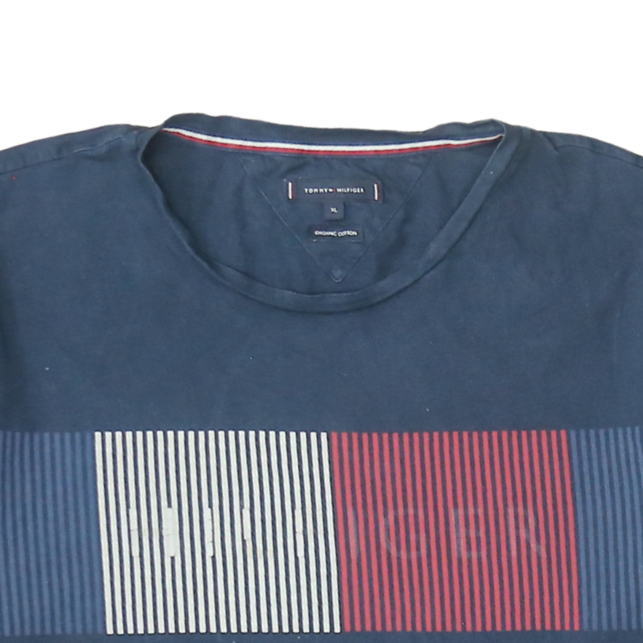 Tommy Hilfiger Men's Blue XL Organic Cotton Graphic T-Shirt