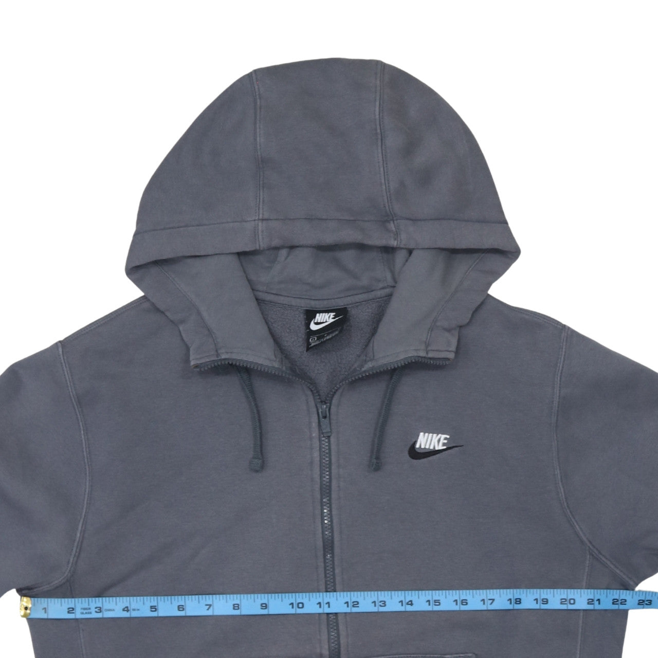 Nike Men's Grey Full Zip Hoodie Small Regular Fit