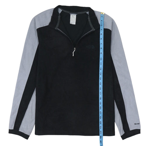 The North Face Men's Black Grey Fleece 1/2 Zip Pullover Sweatshirt Size L
