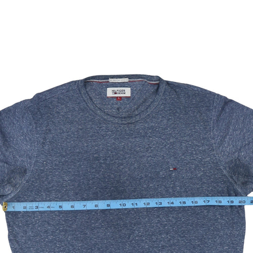 Hilfiger Denim Men's Blue Crew Neck Short Sleeve T-Shirt Size L
