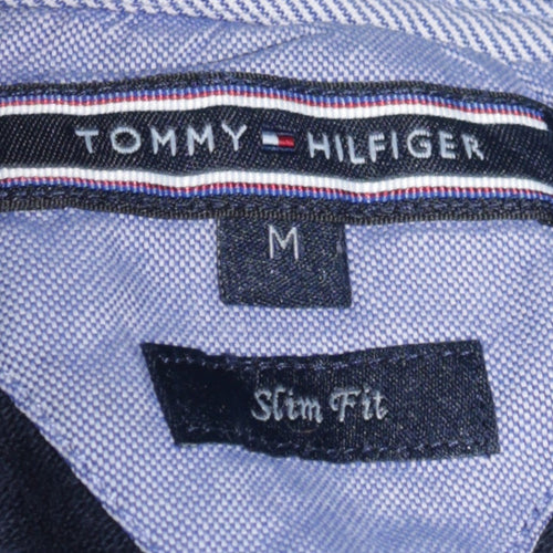 Tommy Hilfiger Men's Blue Slim Fit Cotton Polo Shirt M