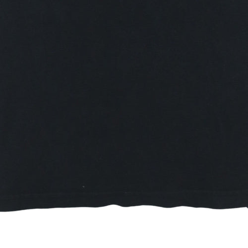 Puma Men's Black Cotton Polo Shirt Size L Short Sleeve Sports Logo