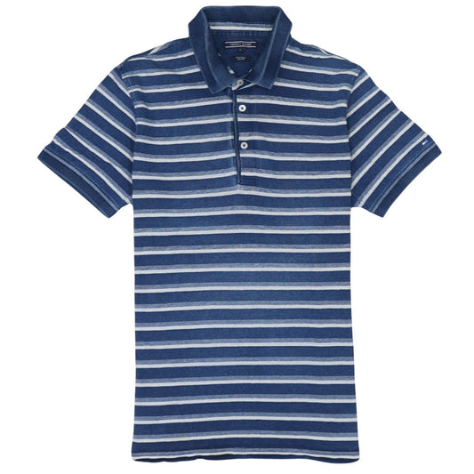 Tommy Hilfiger Men’s Blue Striped Slim Fit Polo Shirt XL