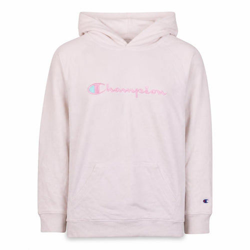 Champion Girls White XL Pullover Hoodie with Embroidered Logo