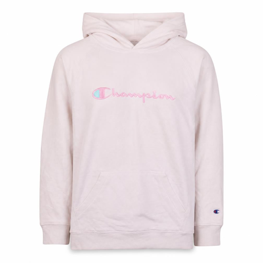 Champion Girls White XL Pullover Hoodie with Embroidered Logo