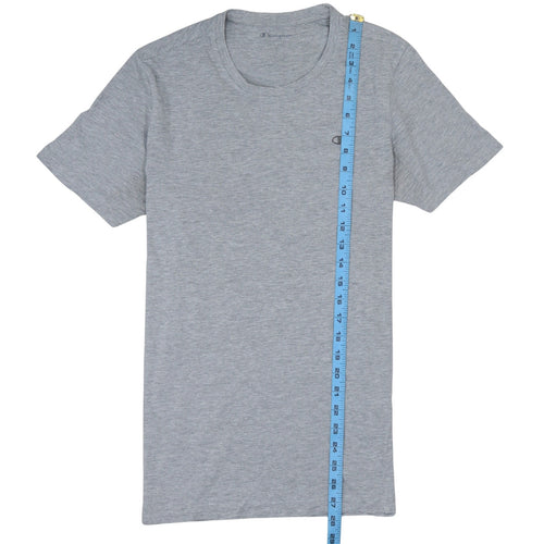 Champion Men's Grey Cotton Crew Neck Short Sleeve T-Shirt M