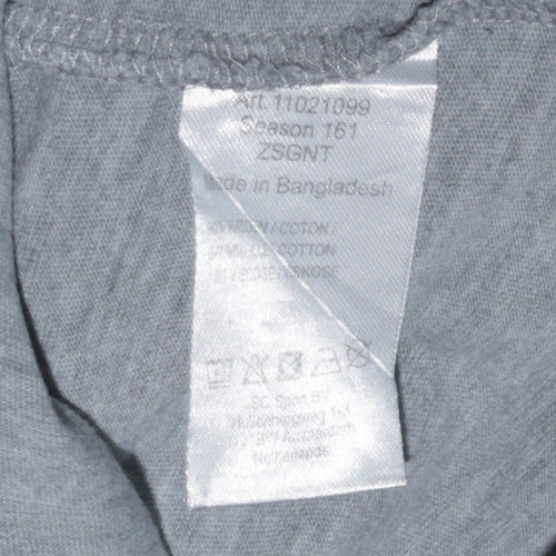 Champion Men's Grey Cotton Crew Neck Short Sleeve T-Shirt M