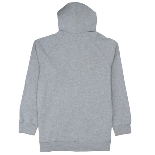 Adidas Men's Grey XL Pullover Hoodie with Blue Logo