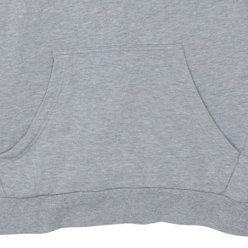 Adidas Men's Grey XL Pullover Hoodie with Blue Logo