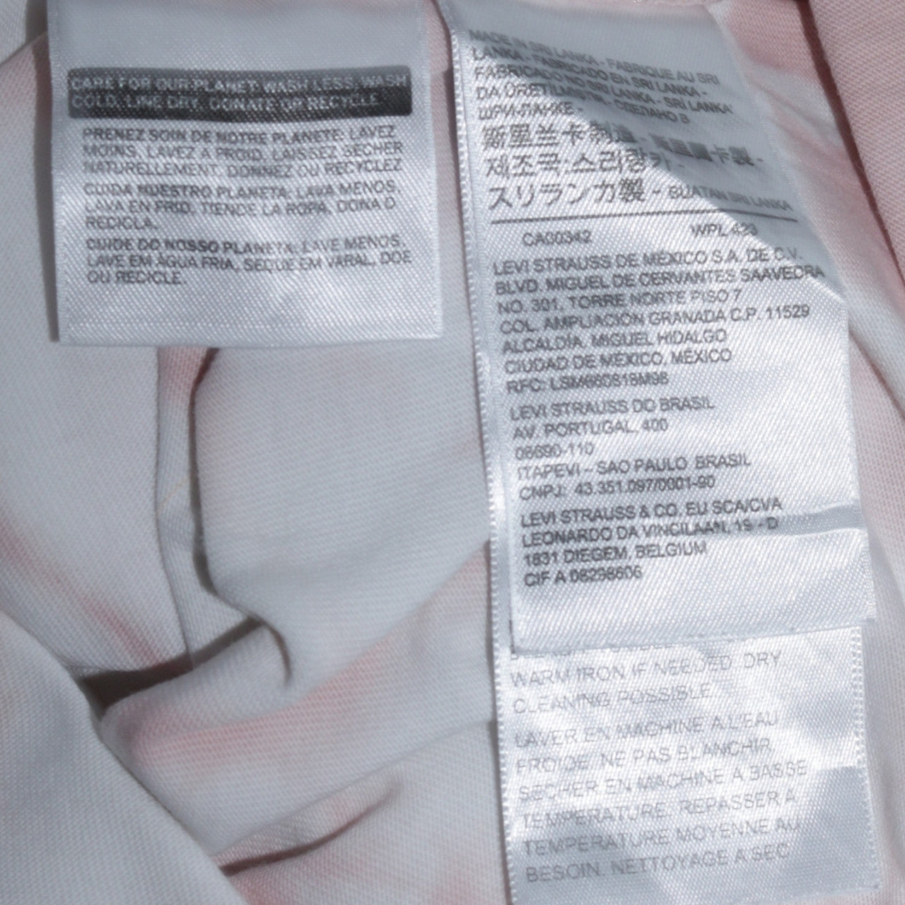 Levi's Men's Pink Tie-Dye Cotton Crew Neck T-Shirt Size S