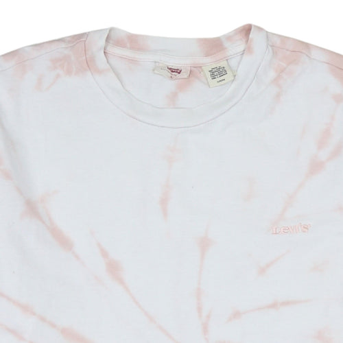Levi's Men's Pink Tie-Dye Cotton Crew Neck T-Shirt Size S