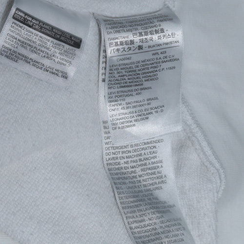 Levi's Men's White Relaxed Fit Pullover Hoodie Size S