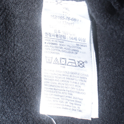 GAP Kids Boys Black XXL Pullover Hoodie Cotton Blend Casual Sweatshirt