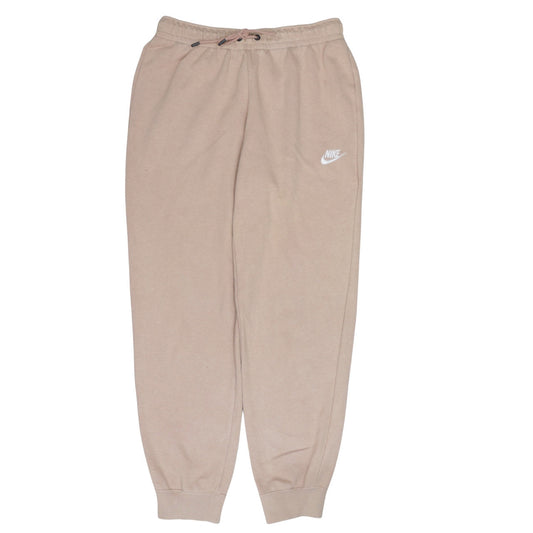 Nike Women's Beige Jogger Sweatpants M Fleece Cotton-Blend Trousers