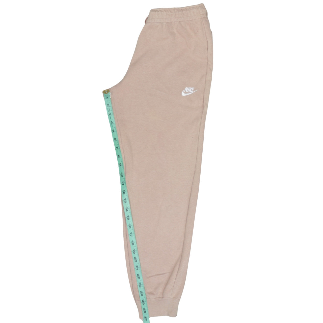 Nike Women's Beige Jogger Sweatpants M Fleece Cotton-Blend Trousers
