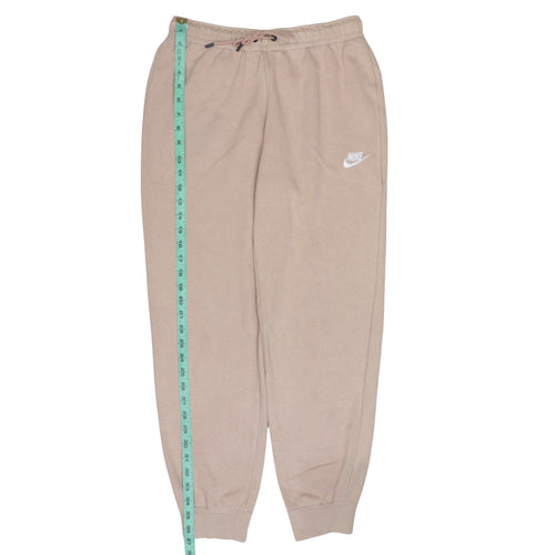 Nike Women's Beige Jogger Sweatpants M Fleece Cotton-Blend Trousers