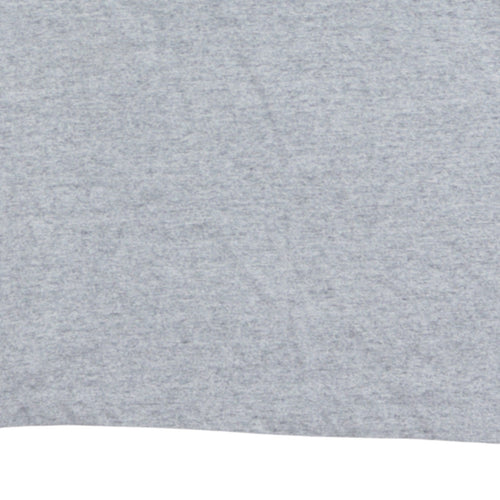 Champion Men's Grey Long Sleeve Crew Neck Logo T-Shirt Size S