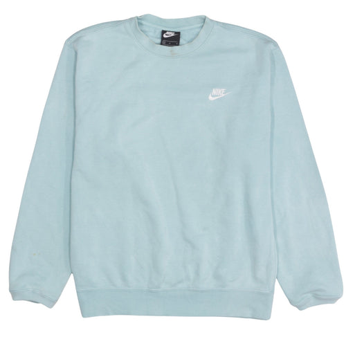 Nike Women’s Blue Crew Neck Pullover Sweatshirt M Cotton Blend