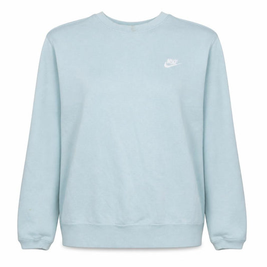 Front view of Nike Women’s Blue Crew Neck Pullover Sweatshirt M Cotton Blend