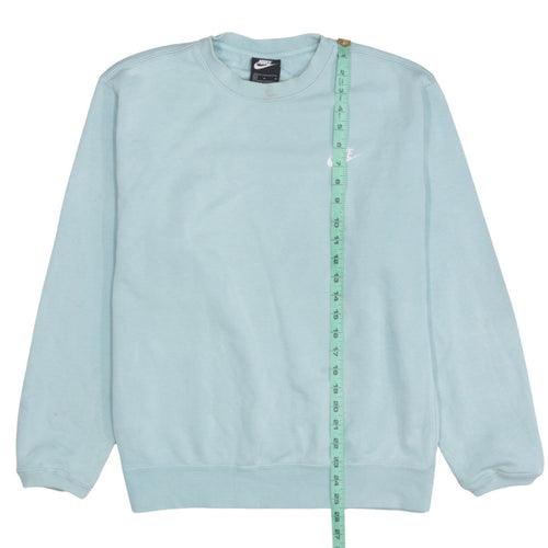 Nike Women’s Blue Crew Neck Pullover Sweatshirt M Cotton Blend