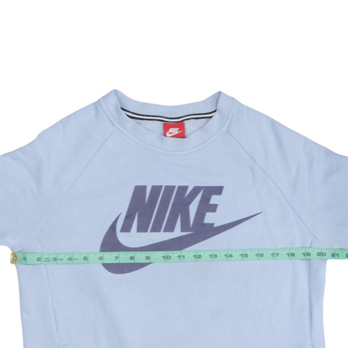 Nike Women’s Light Blue Logo Pullover Sweatshirt Size M