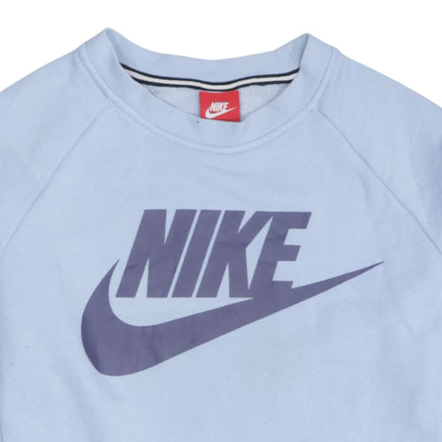 Nike Women’s Light Blue Logo Pullover Sweatshirt Size M