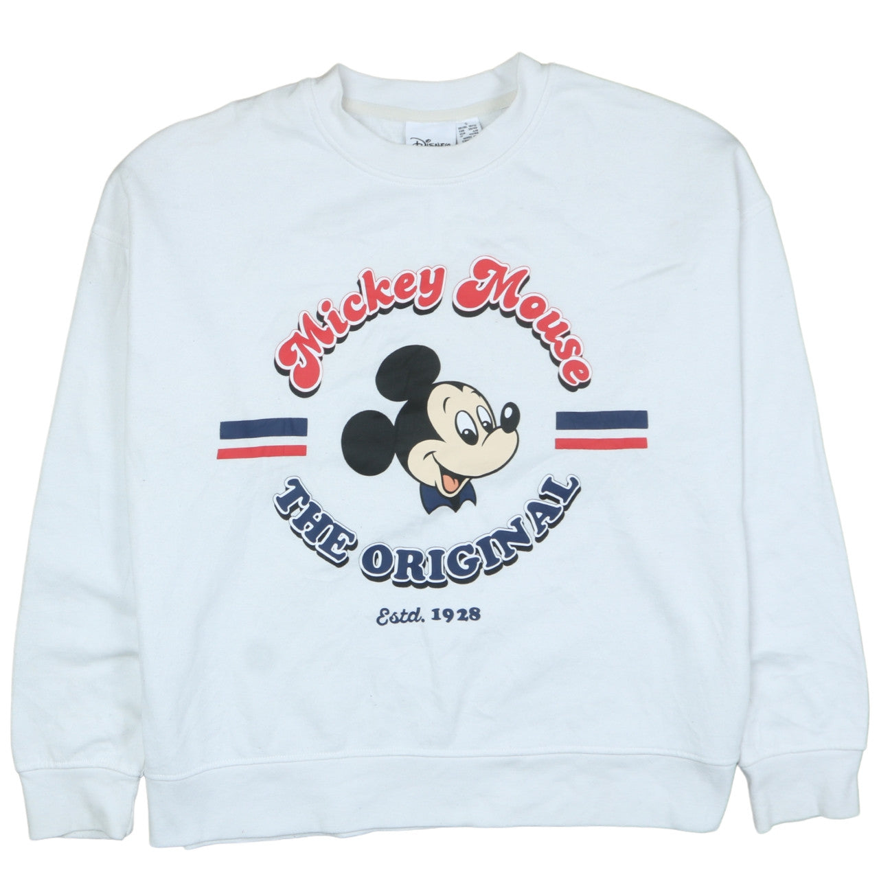 Disney Women White Mickey Mouse Graphic Sweatshirt Size 10/12