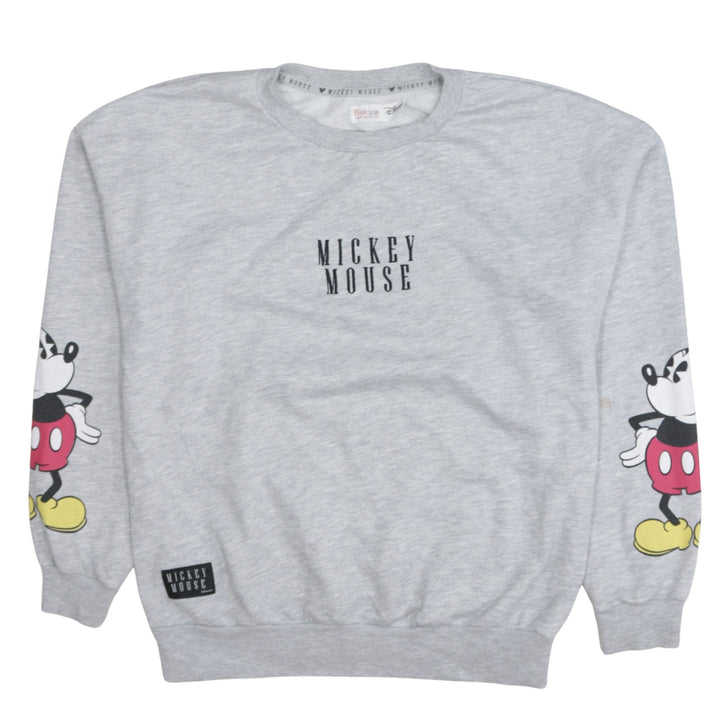 Bershka Disney Womens Grey Mickey Mouse Sweatshirt Size S