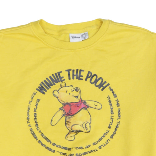 Disney Winnie the Pooh Yellow Sweatshirt Primark Women M 12/14