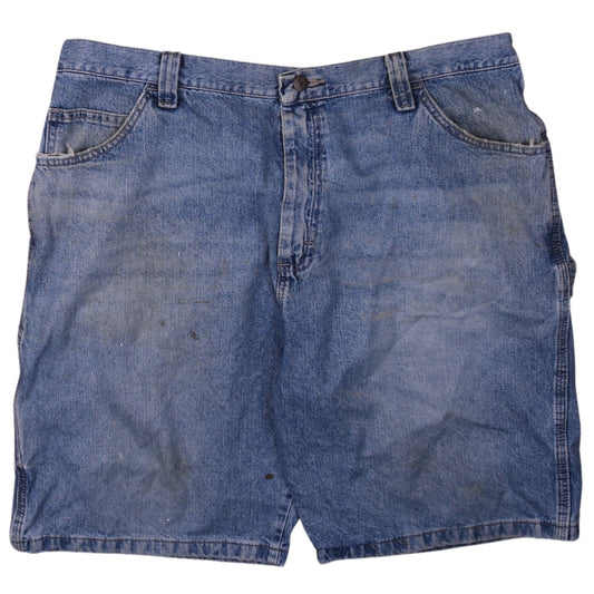 Wrangler Men's Blue Cargo Denim Carpenter Shorts Size 40