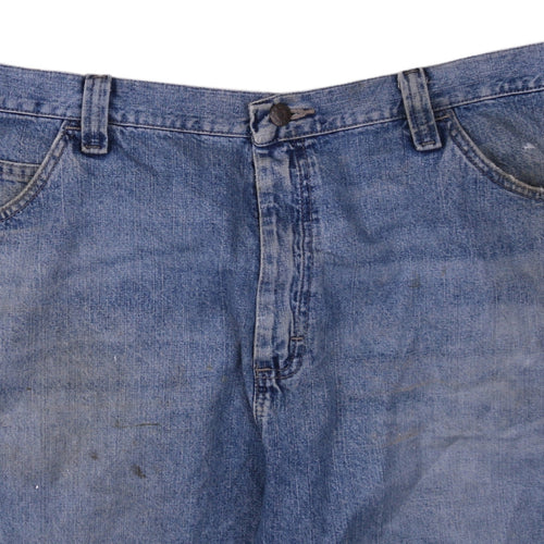 Wrangler Men's Blue Cargo Denim Carpenter Shorts Size 40