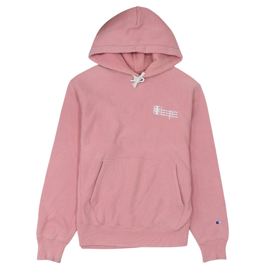 Champion Men's Pink Reverse Weave Pullover Hoodie Medium