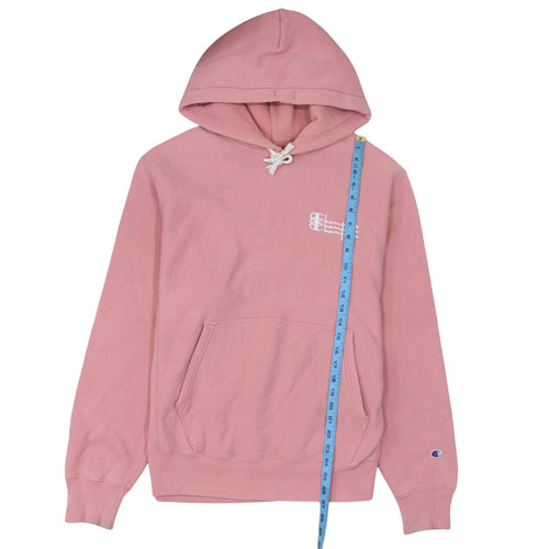 Champion Men's Pink Reverse Weave Pullover Hoodie Medium