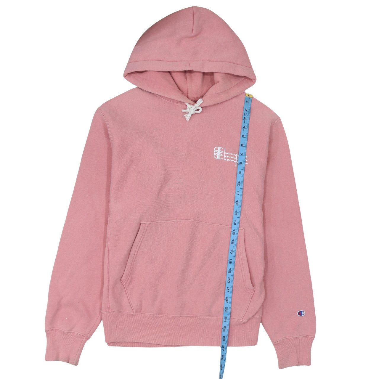 Champion Men's Pink Reverse Weave Pullover Hoodie Medium