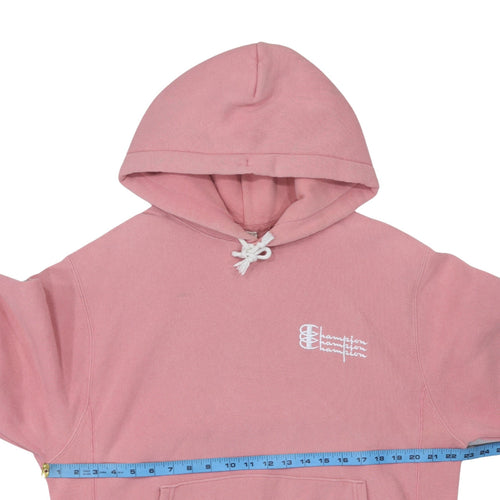Champion Men's Pink Reverse Weave Pullover Hoodie Medium