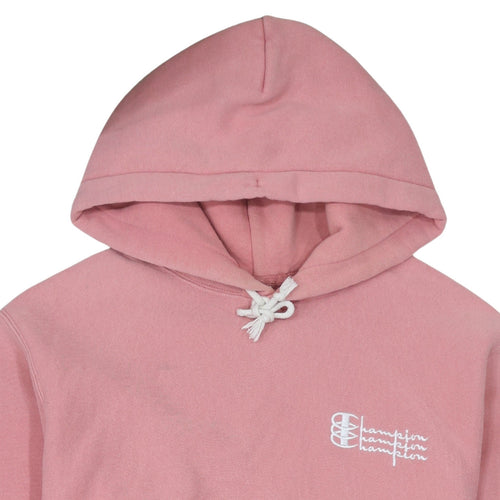 Champion Men's Pink Reverse Weave Pullover Hoodie Medium