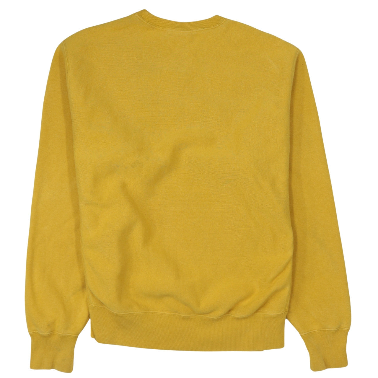 Champion Men's Yellow Reverse Weave Pullover Sweatshirt Medium