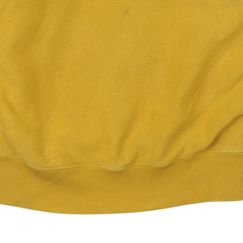 Champion Men's Yellow Reverse Weave Pullover Sweatshirt Medium